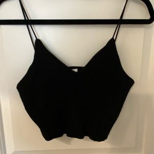 SheIn Black Crop Tank Top 2XL